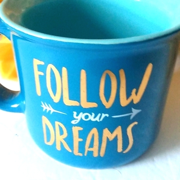 BOSTON WAREHOUSE FOLLOW YOUR DREAMS INSPIRATIONAL COFFEE MUG SIZE 16oz NWT - Picture 3 of 9
